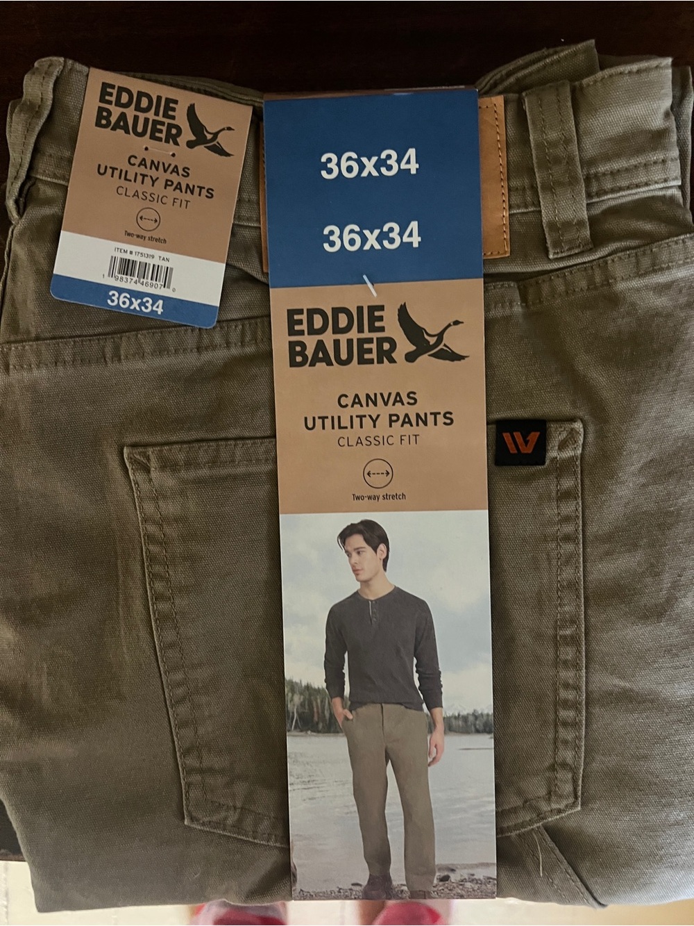 Eddie Bauer Men's Canvas Utility Pants - Olive Green